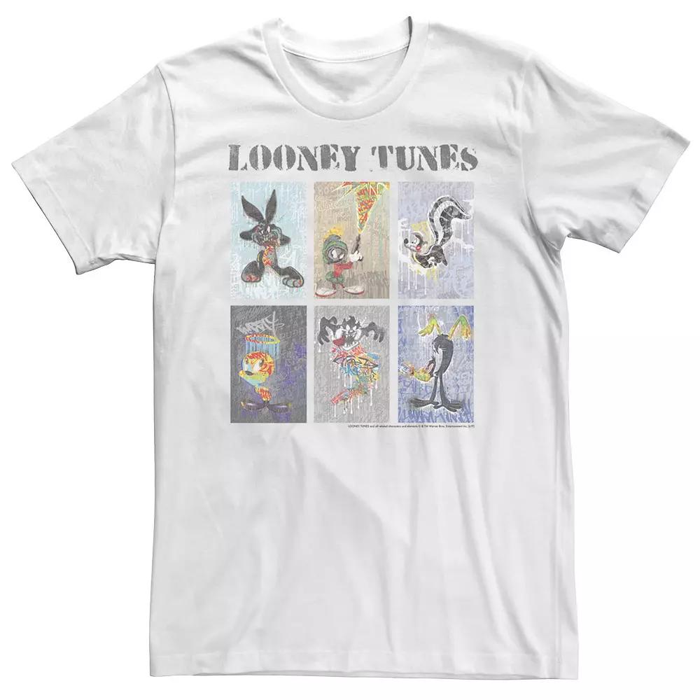 Big & Tall Looney Toons Painted Character Squares Tee, Men's,  Product Image