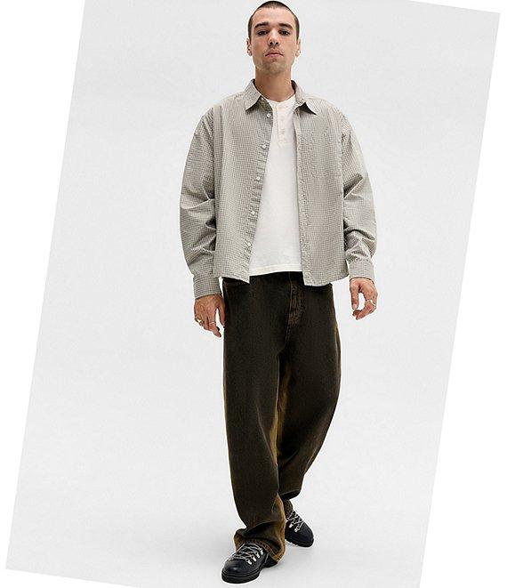 BDG Urban Outfitters Plaid Long-Sleeve Poplin Shirt Product Image