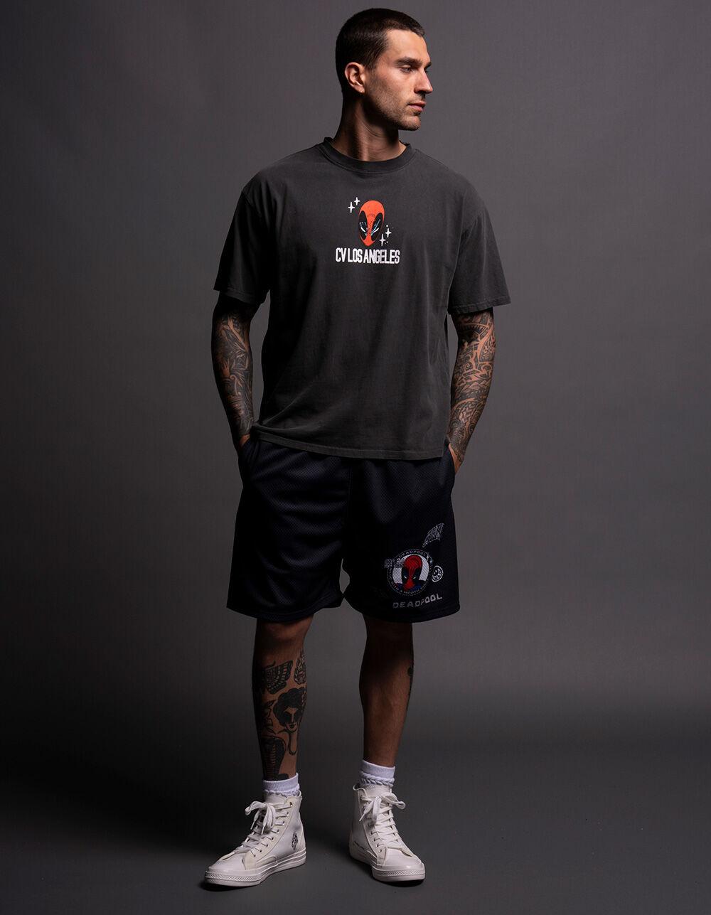 CVLA x DEADPOOL & WOLVERINE Deadpool Mesh Shorts - BLACK Product Image