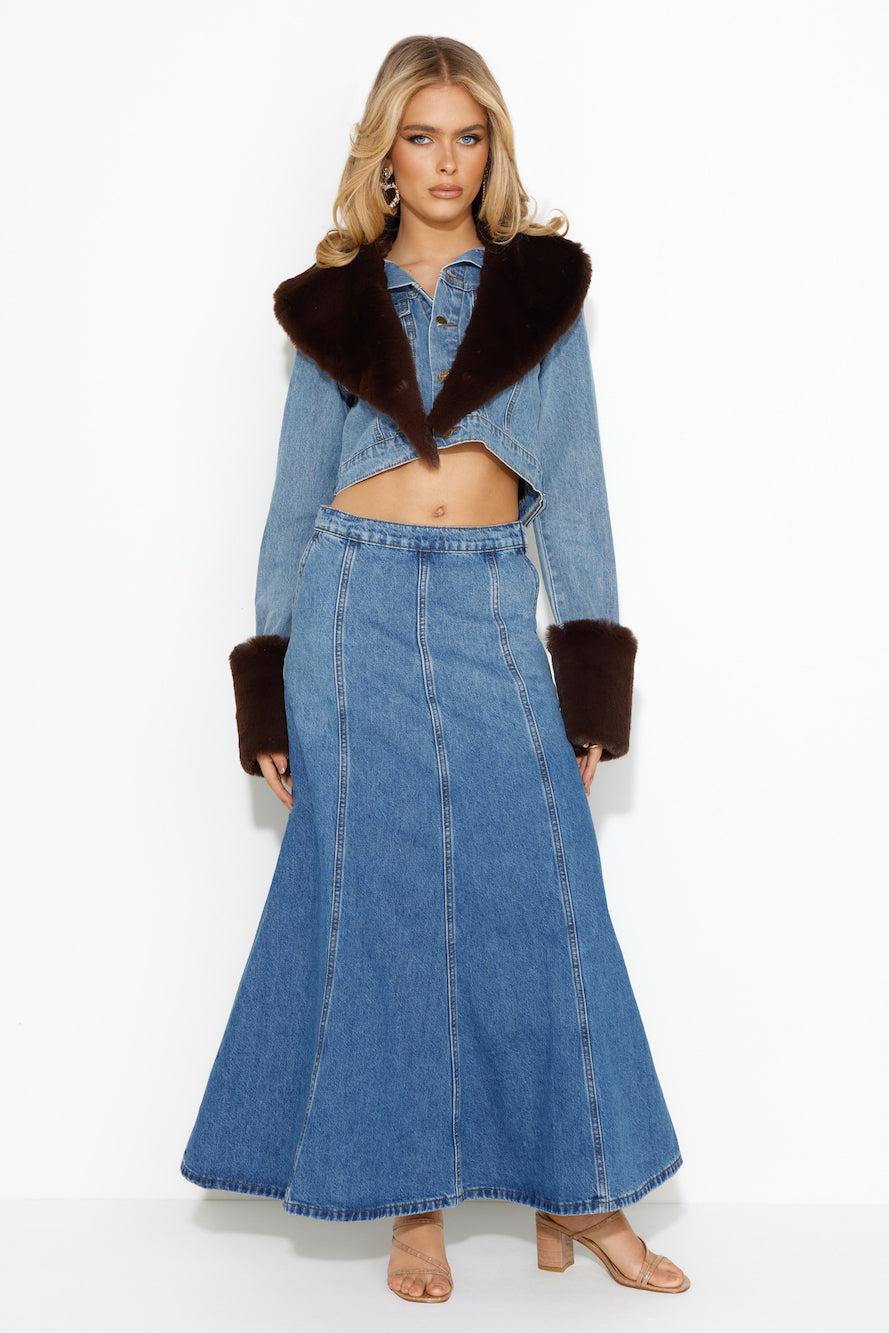 LIONESS Smokeshow Denim Jacket Duke Blue Product Image