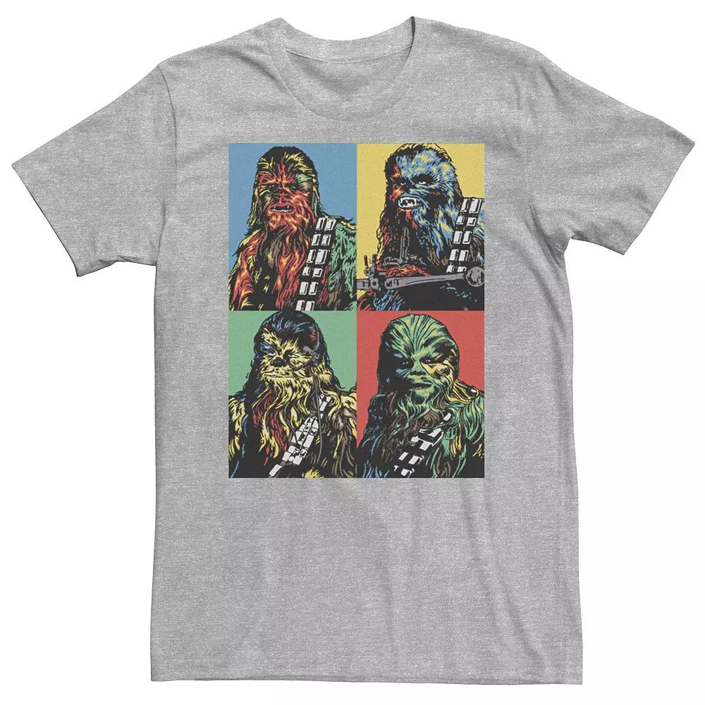 Men's Star Wars Chewbacca Colorful Panel Portrait Tee,  Product Image