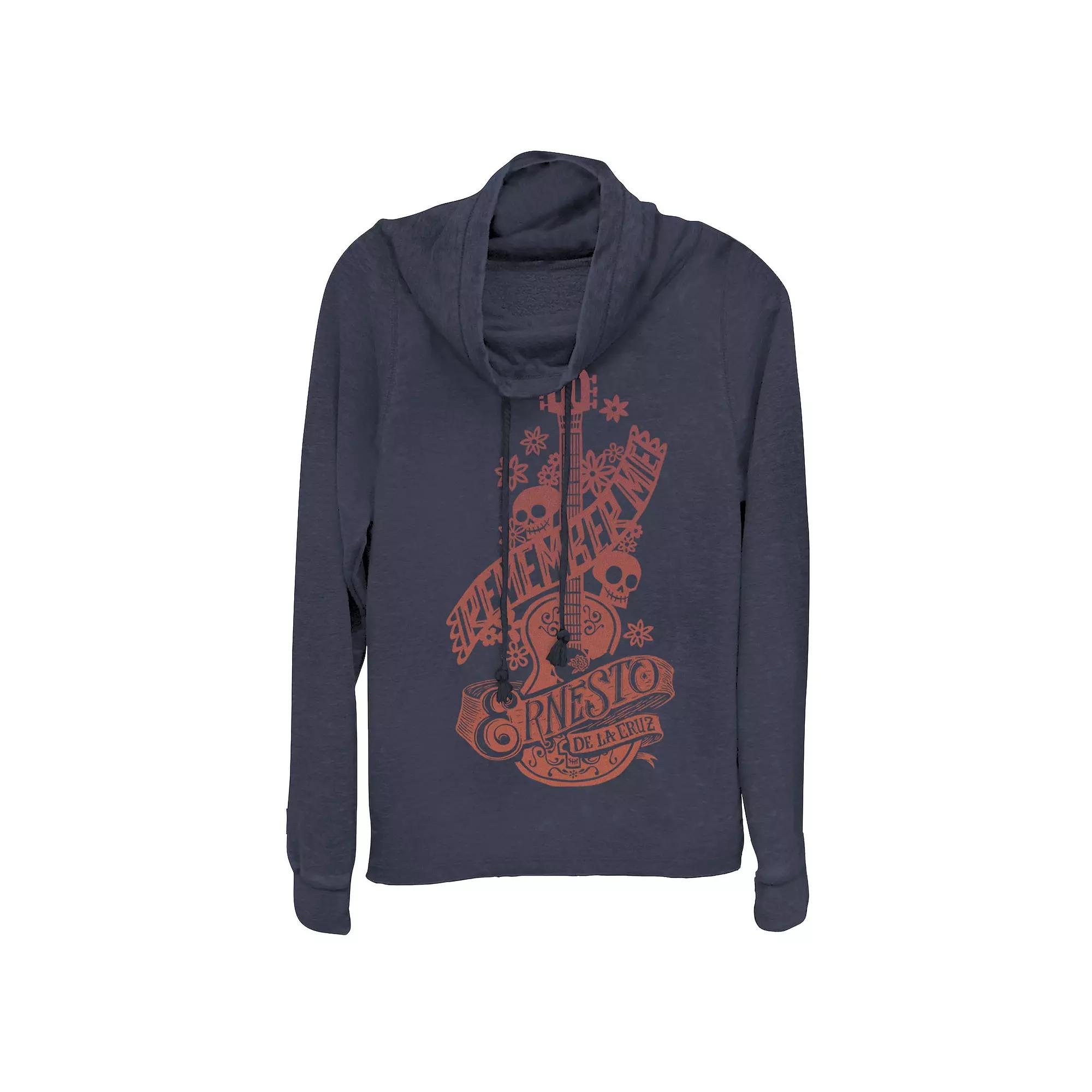 Disney / Pixar's Coco Remember Me Ernesto Juniors' Cowlneck Graphic Lightweight Long Sleeve, Girl's,  Product Image