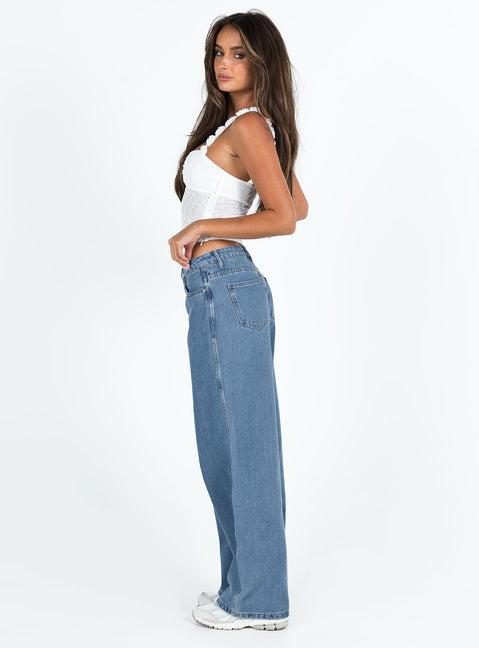 Maryanne Mid Rise Relaxed Jeans Mid Wash Denim Tall Product Image