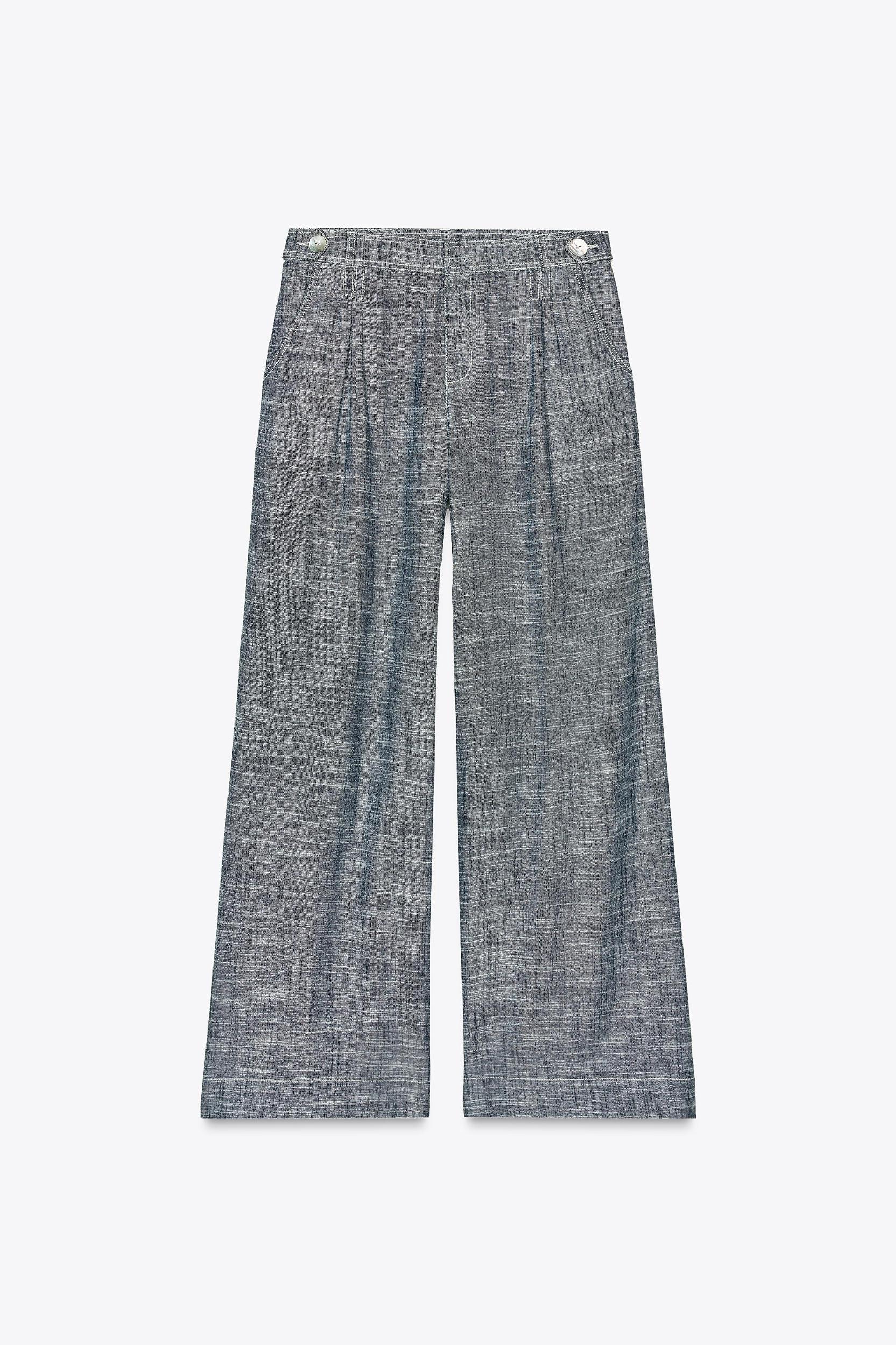 PLEATED WIDE LEG PANTS Product Image