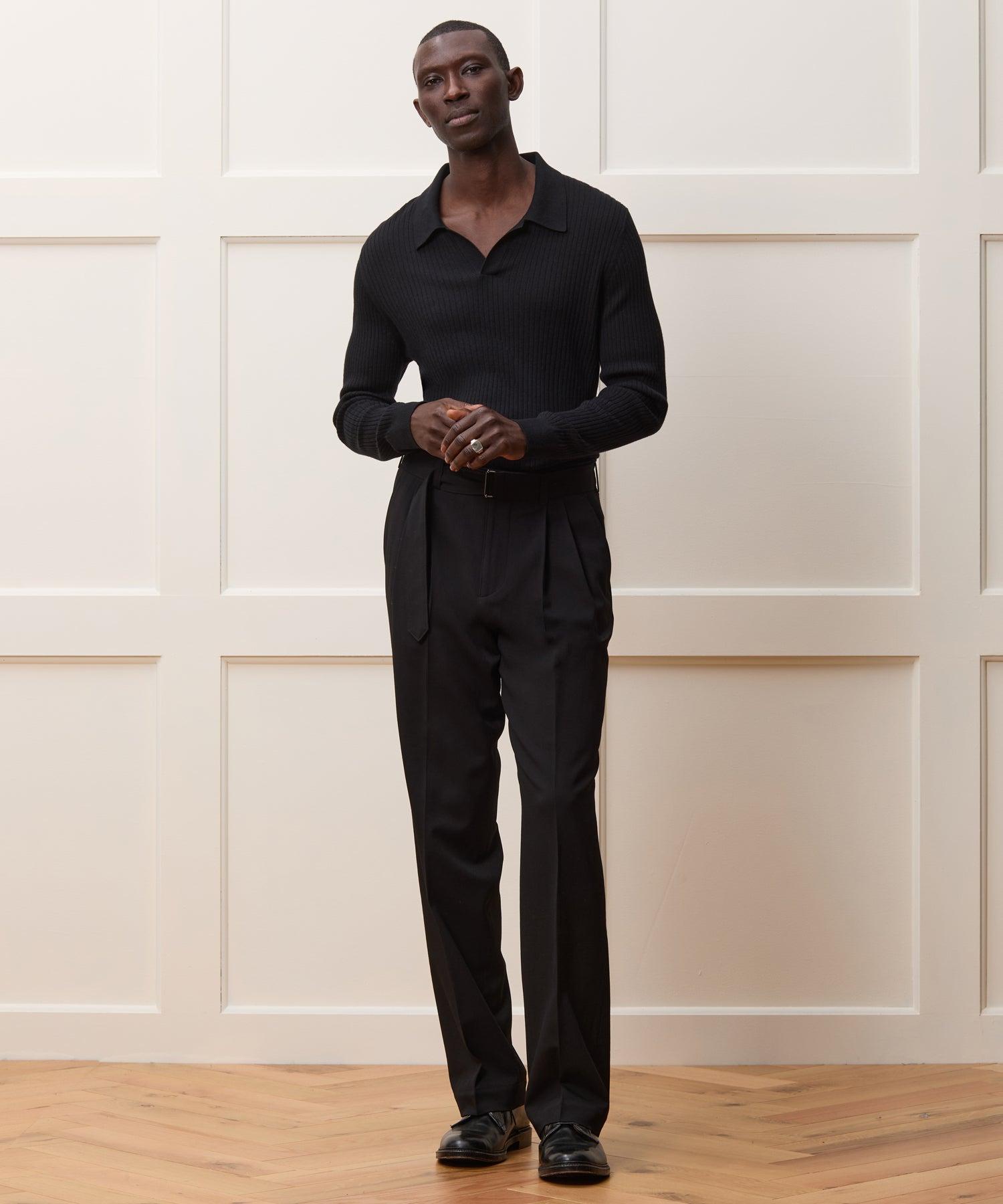 Silk-Cashmere Ribbed Montauk Sweater Polo Product Image