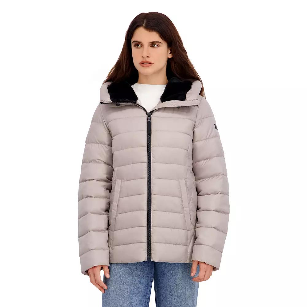 Women's Halitech Faux Fur Trim Puffer Jacket,  Product Image