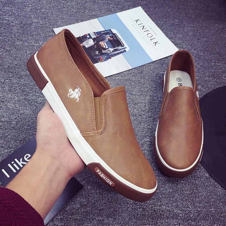 Faux-Leather Slip-Ons Product Image