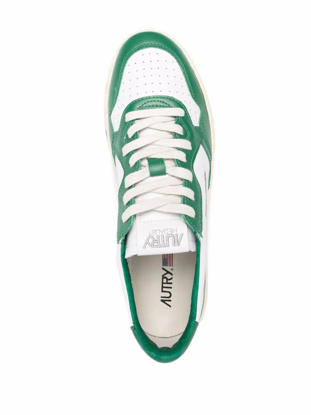two-tone lace-up sneakers Product Image