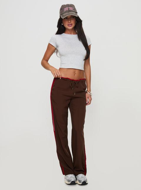 Maranie Pants Brown / Red Product Image