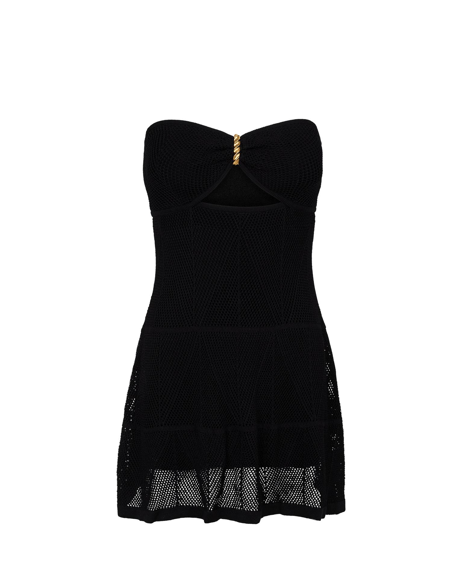 Knit Silvie Short Dress - Black Product Image