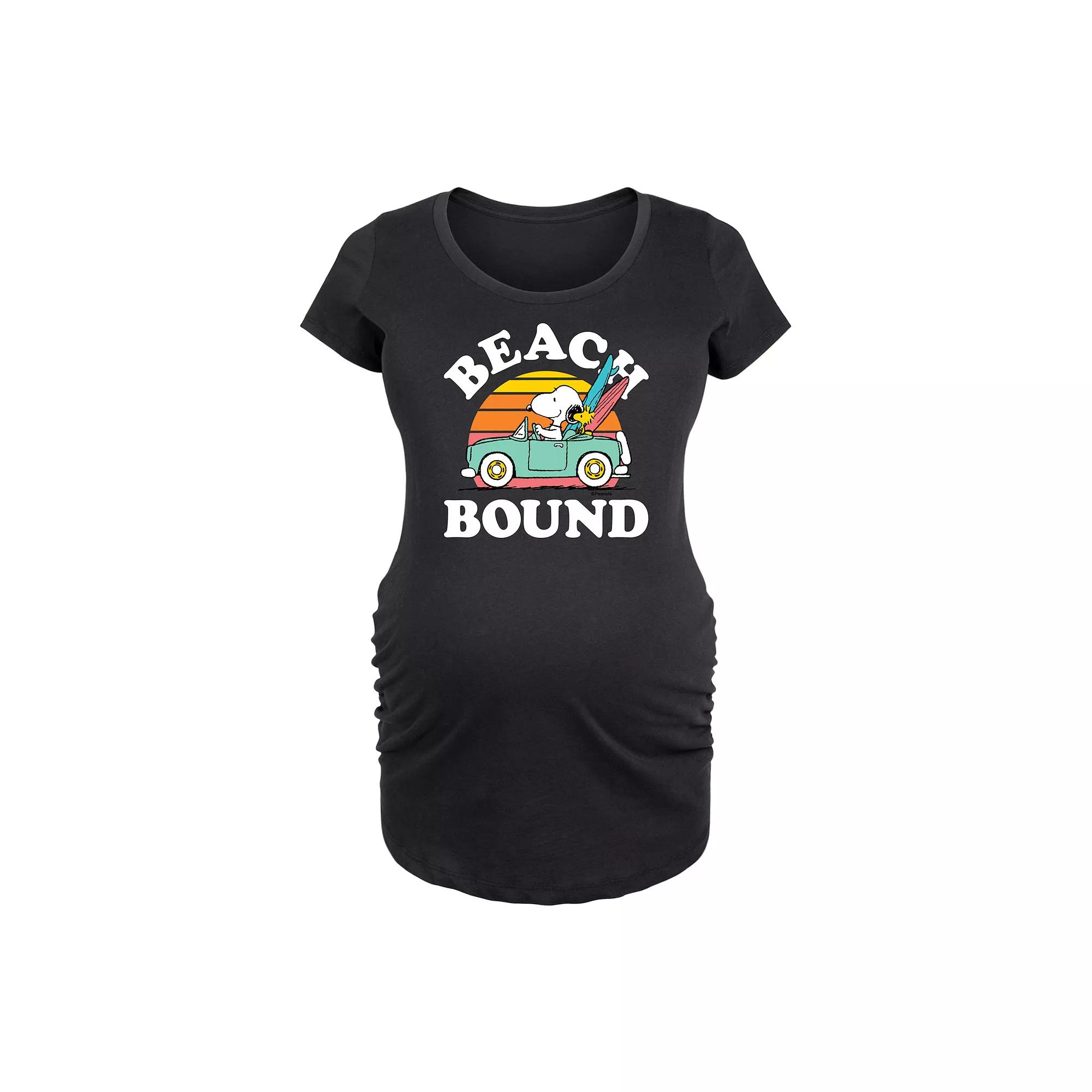 Maternity Believe With Santa Hat Graphic Tee, Women's,  Product Image