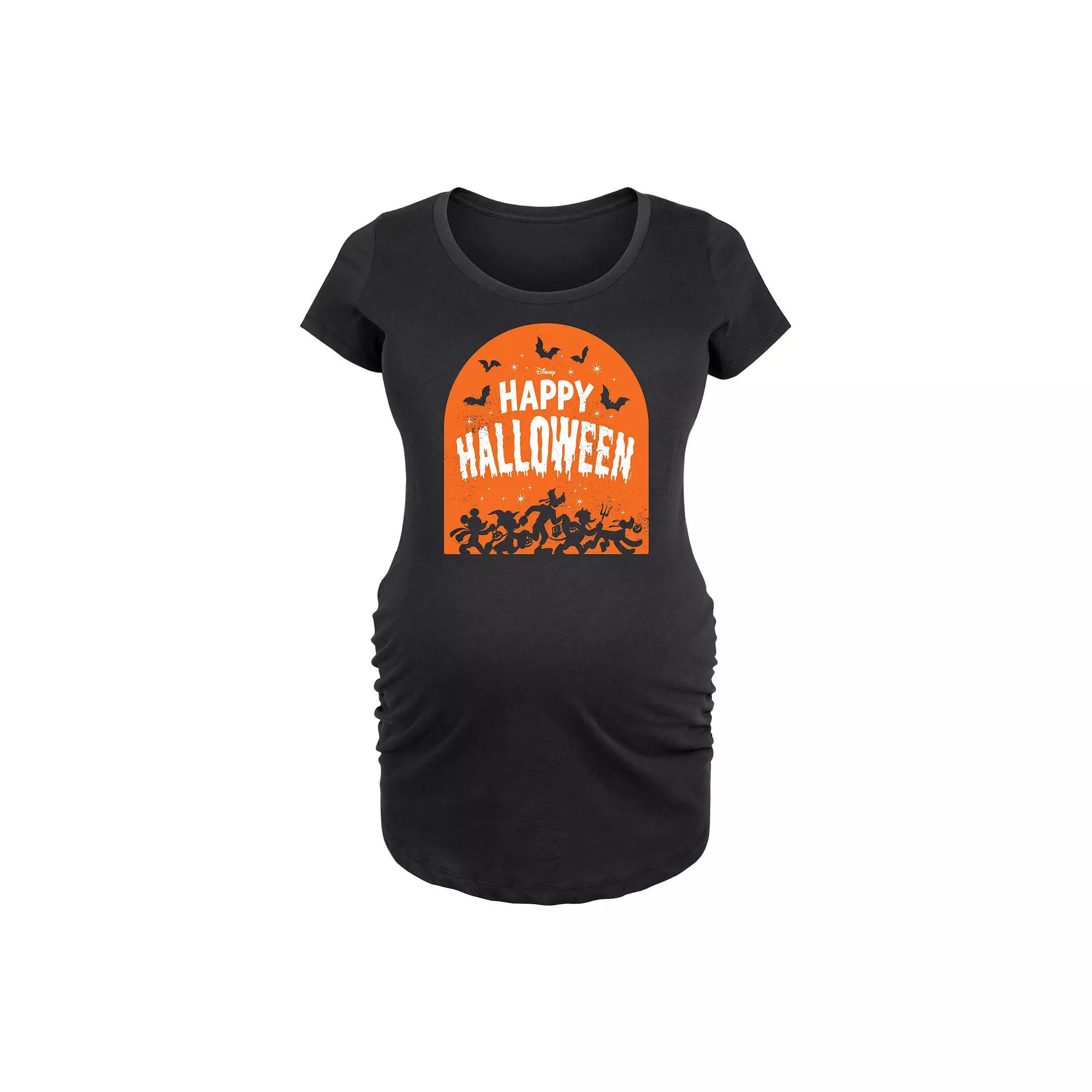 Disney's Mickey Mouse & Friends Maternity Happy Halloween Group Graphic Tee, Women's,  Product Image