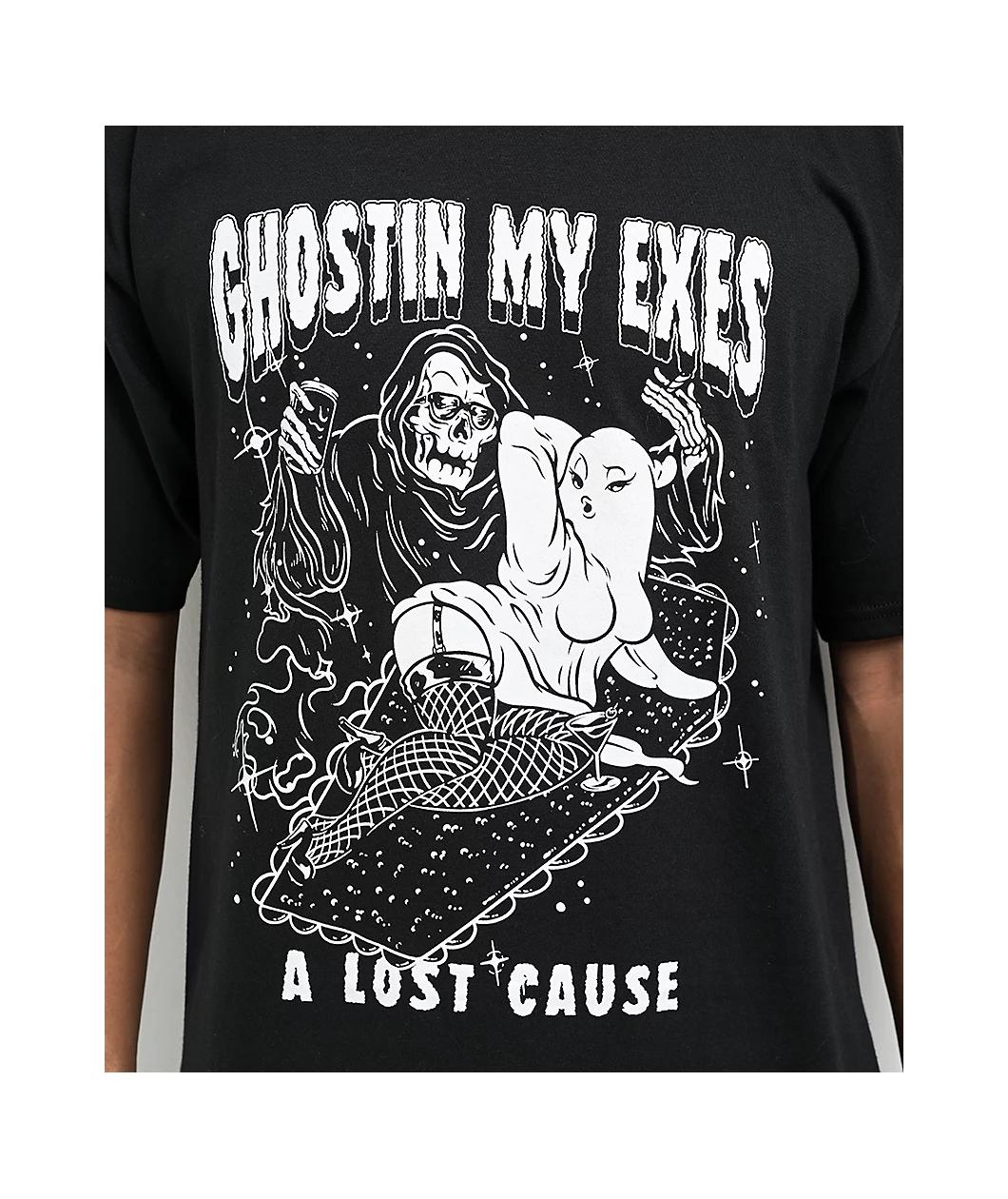 A Lost Cause Ghostin Black T-Shirt Product Image