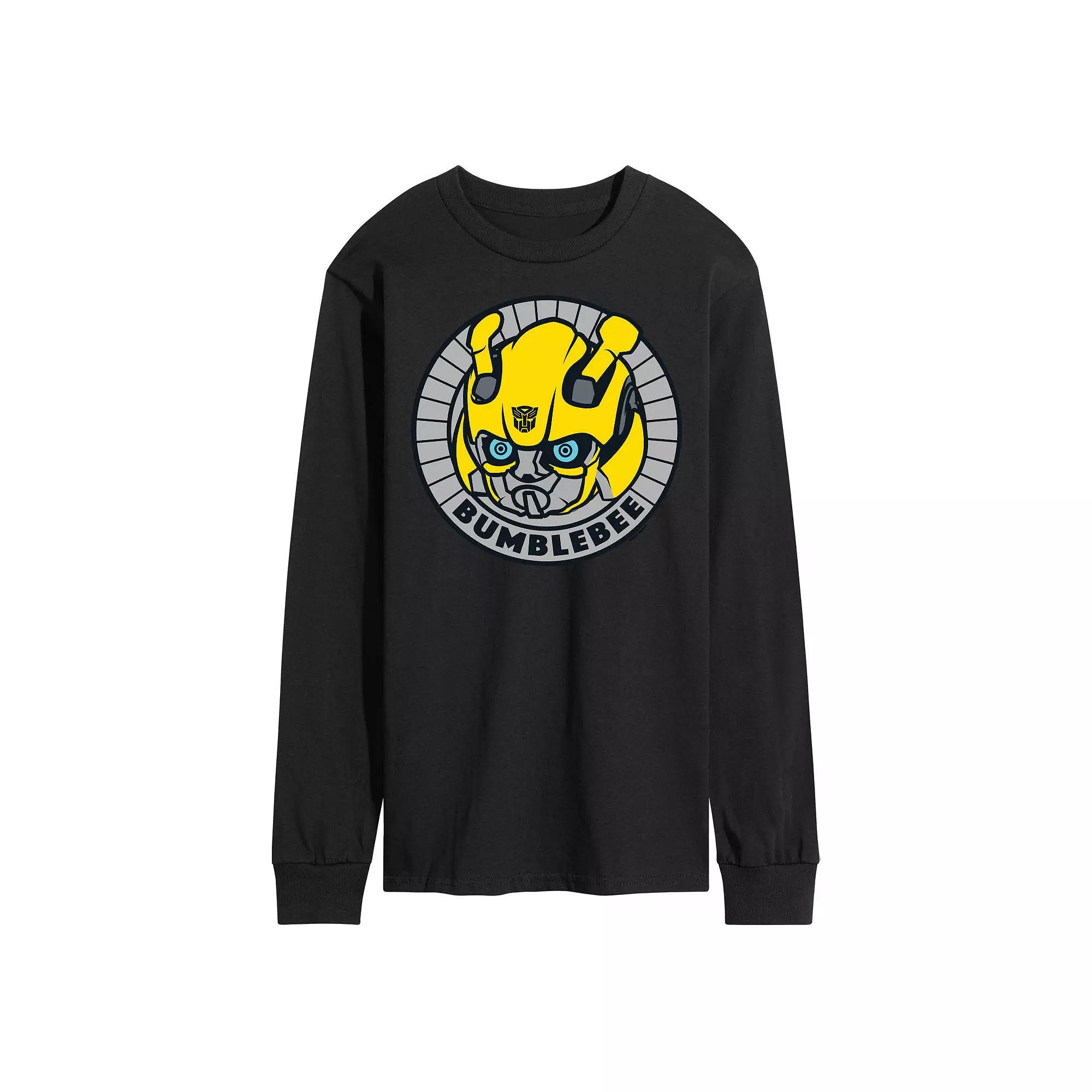Men's Transformers Bumblebee Badge Long Sleeve Graphic Tee,  Product Image