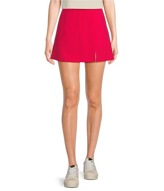 Copper Key Knit Front Slit Mini Skort Product Image