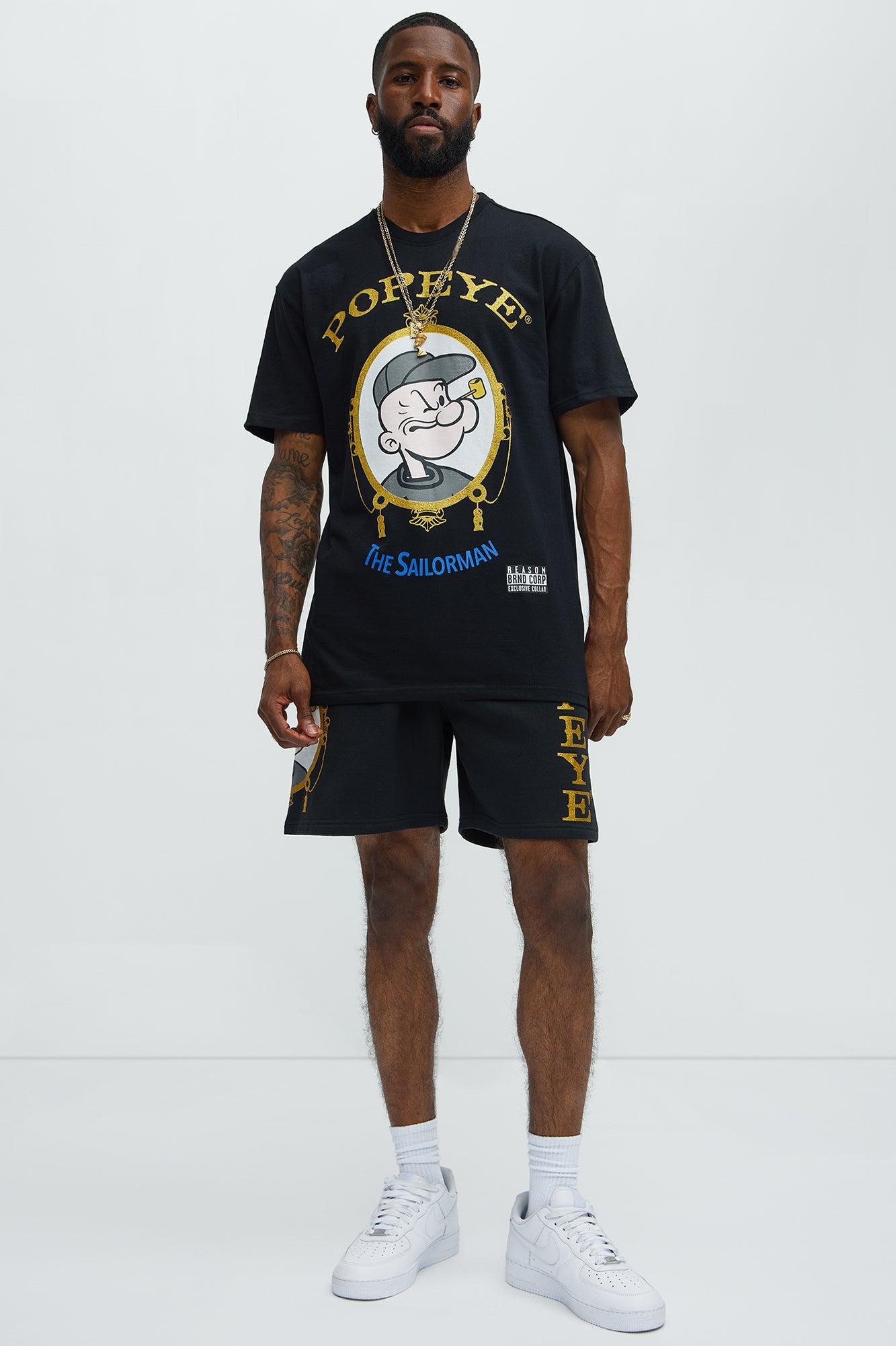 Popeye The Sailorman Short Sleeve Tee - Black Product Image