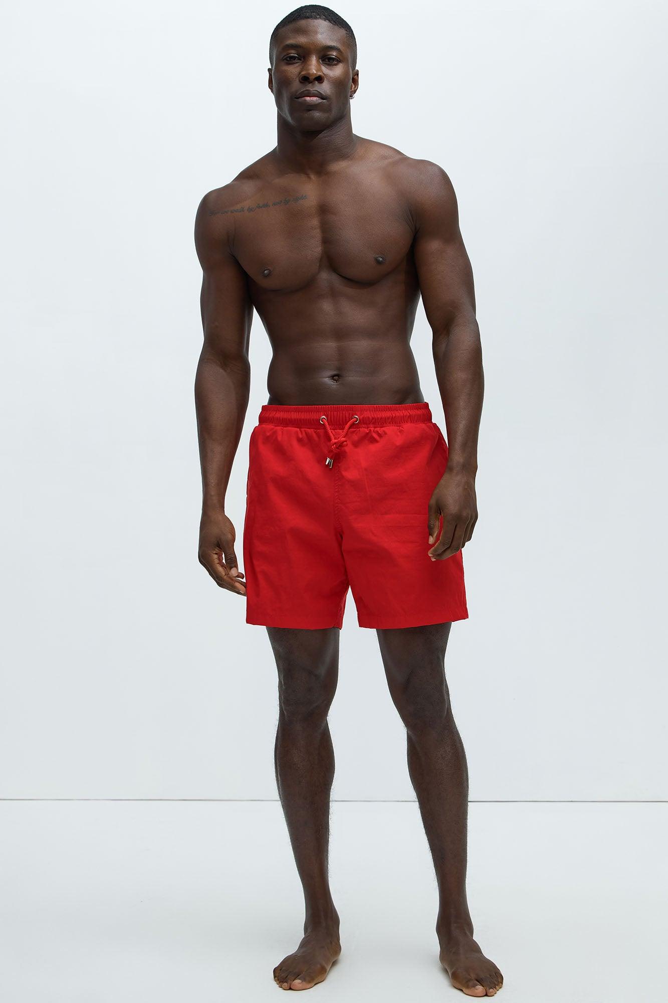 Montez Stretch Swim Trunk Classic - Brick Red Product Image