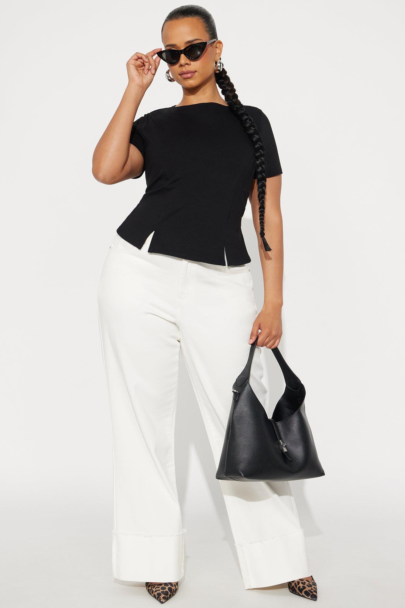 Leola Short Sleeve Top - Black Female Product Image