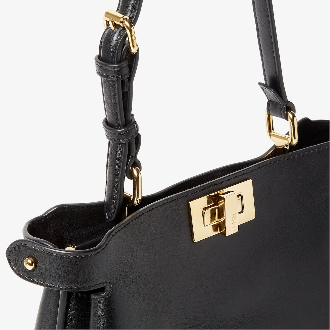 Peekaboo Soft SmallBlack leather bag Product Image