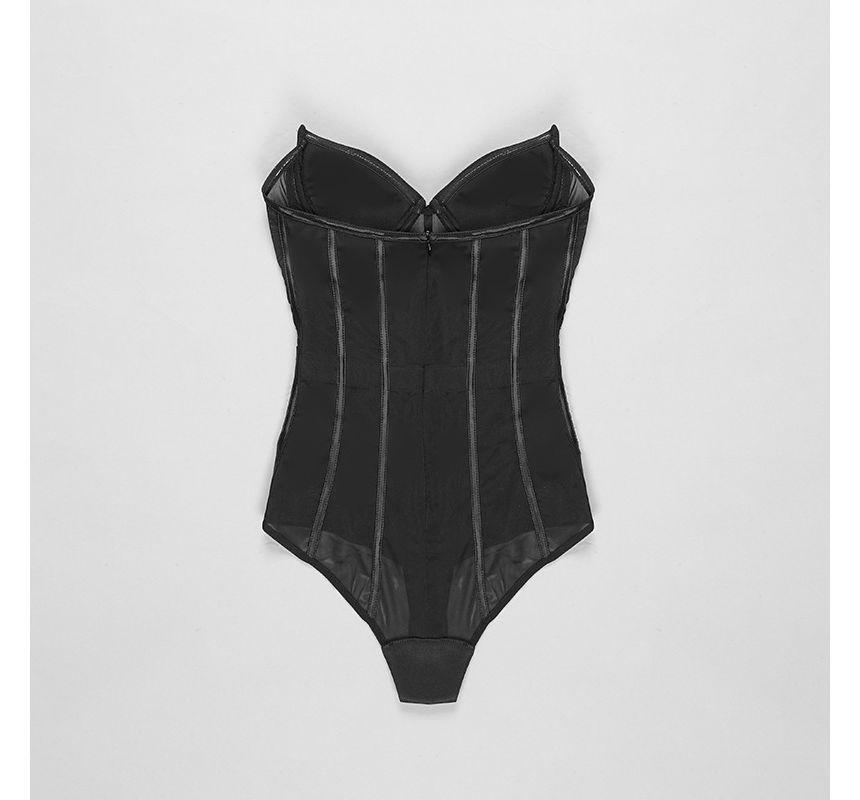 Strapless Mesh Corset Bodysuit Product Image