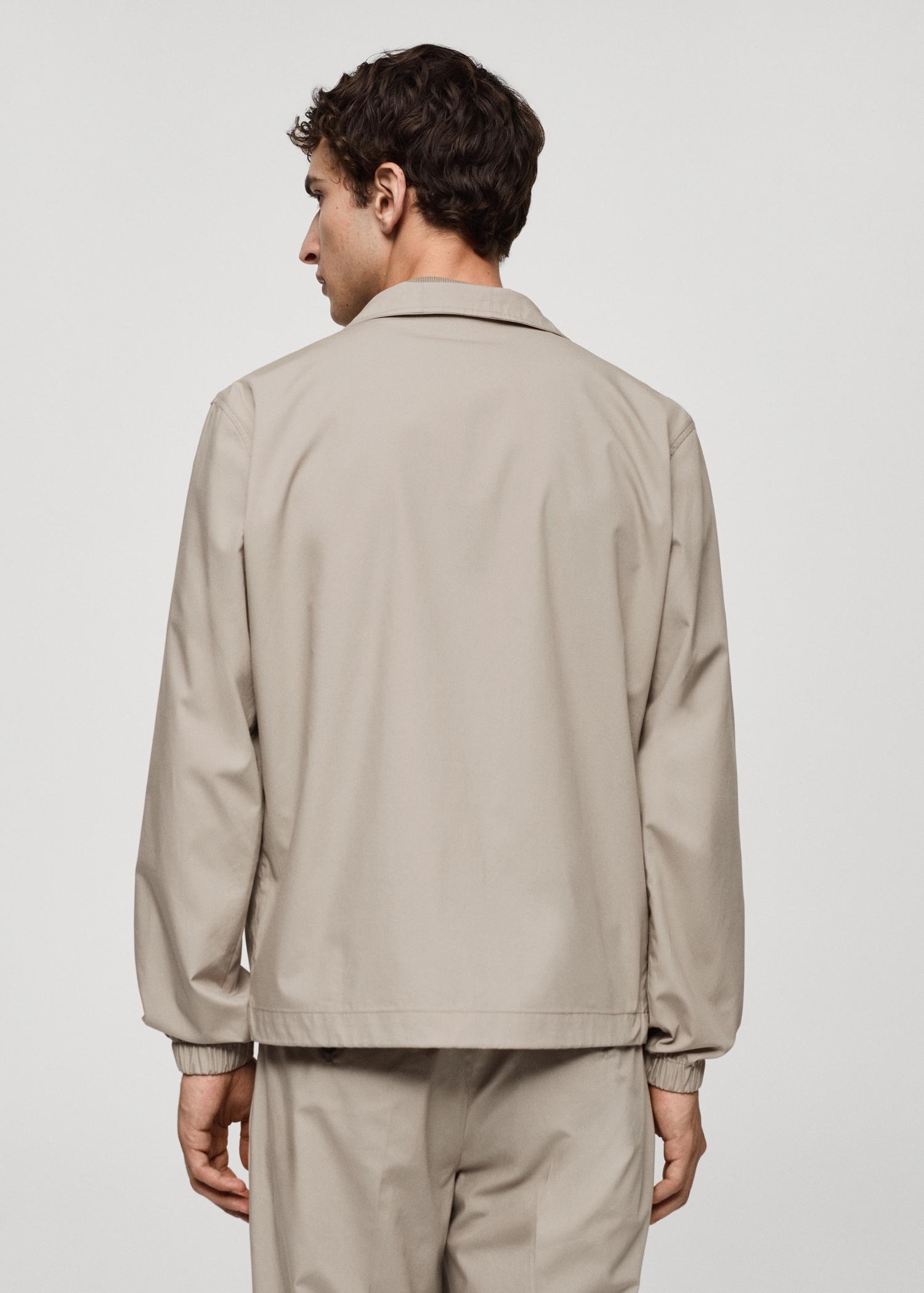Zip-up lyocell jacket - Men | MANGO USA Product Image