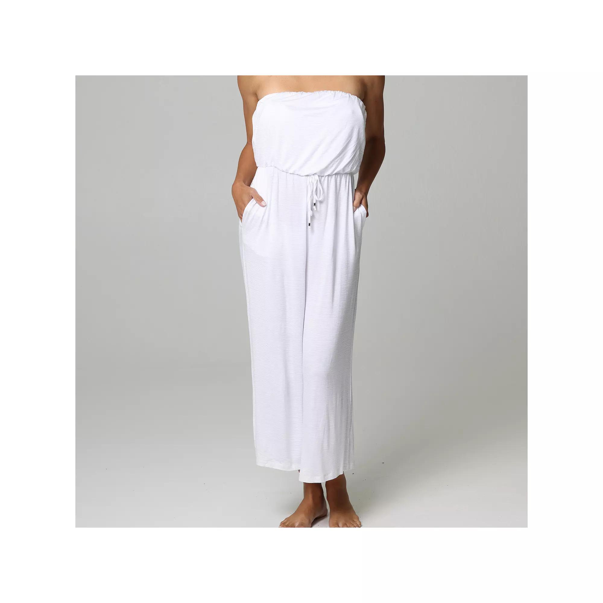 Womens J. Valdi Swim Cover-Up Jumpsuit with Pockets Product Image