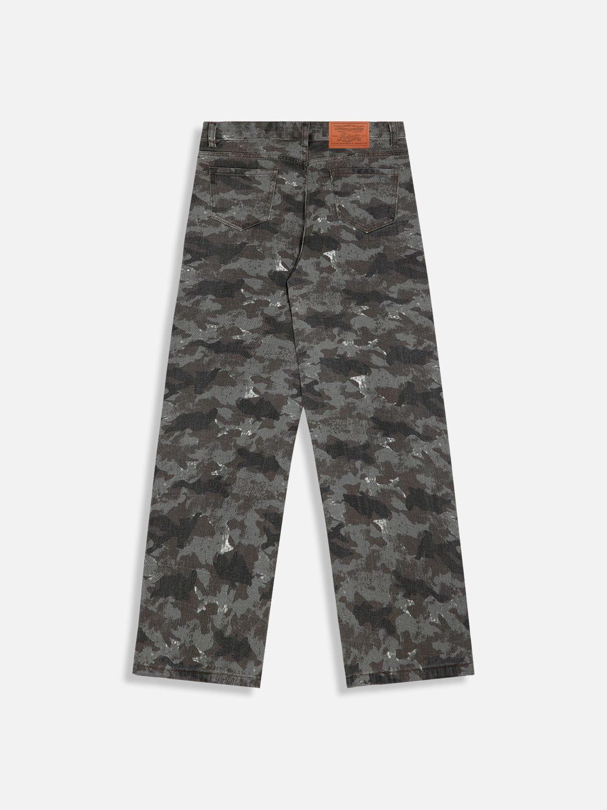 Aelfric Eden Camouflage Distressed Jeans Product Image