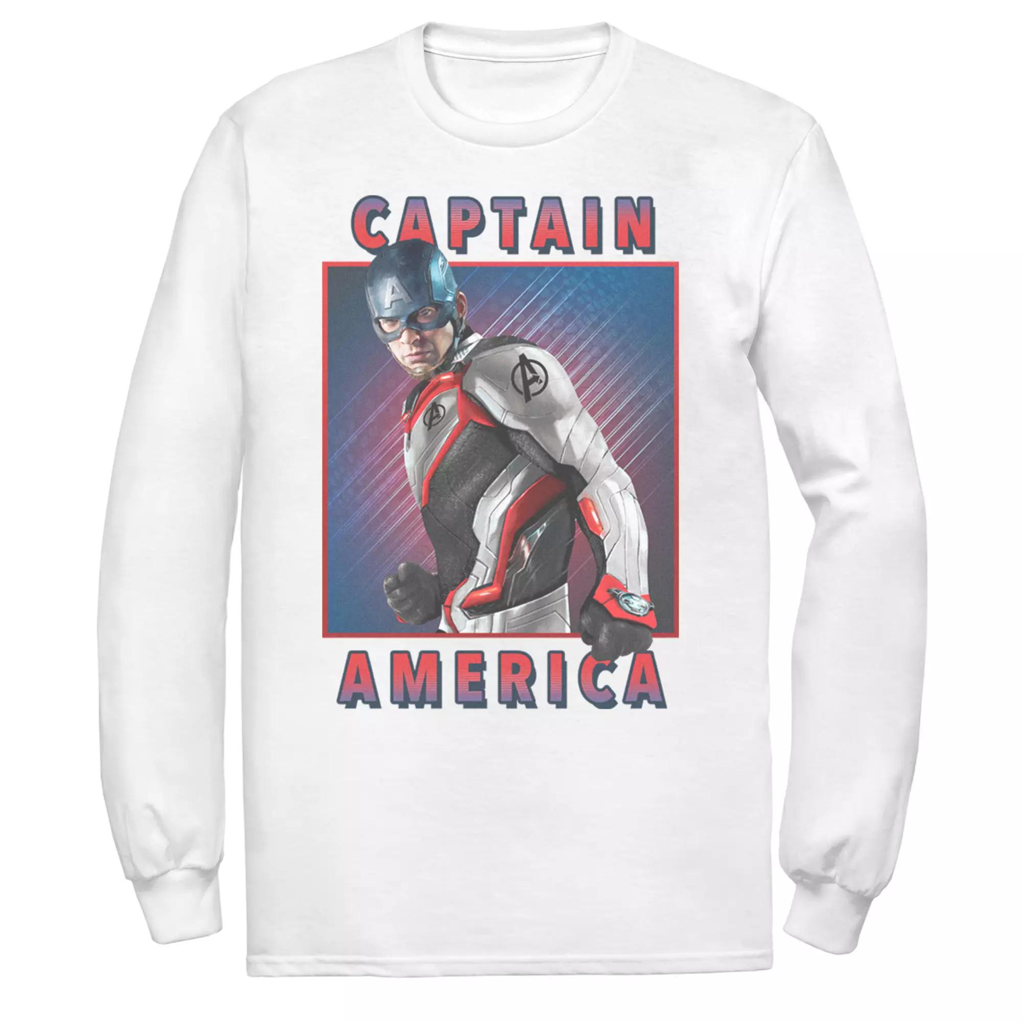 Men's Marvel Avengers Endgame Captain America Armor Tee, Size: Large, White Product Image