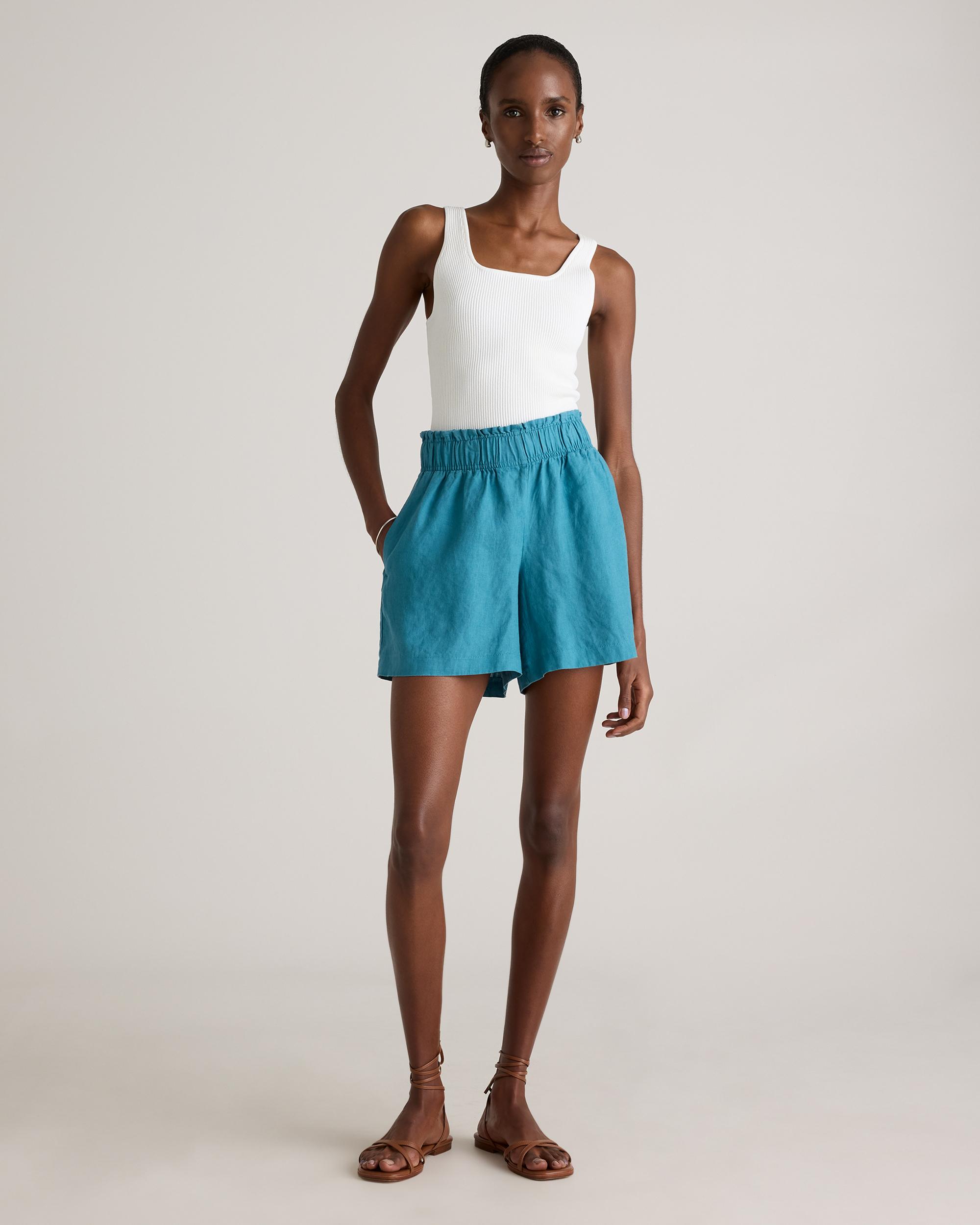 Quince | Women's 100% European Linen High Waisted Shorts Size XS Product Image