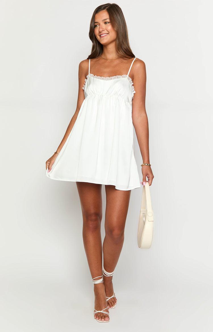Hansel White Lace Mini Dress Product Image