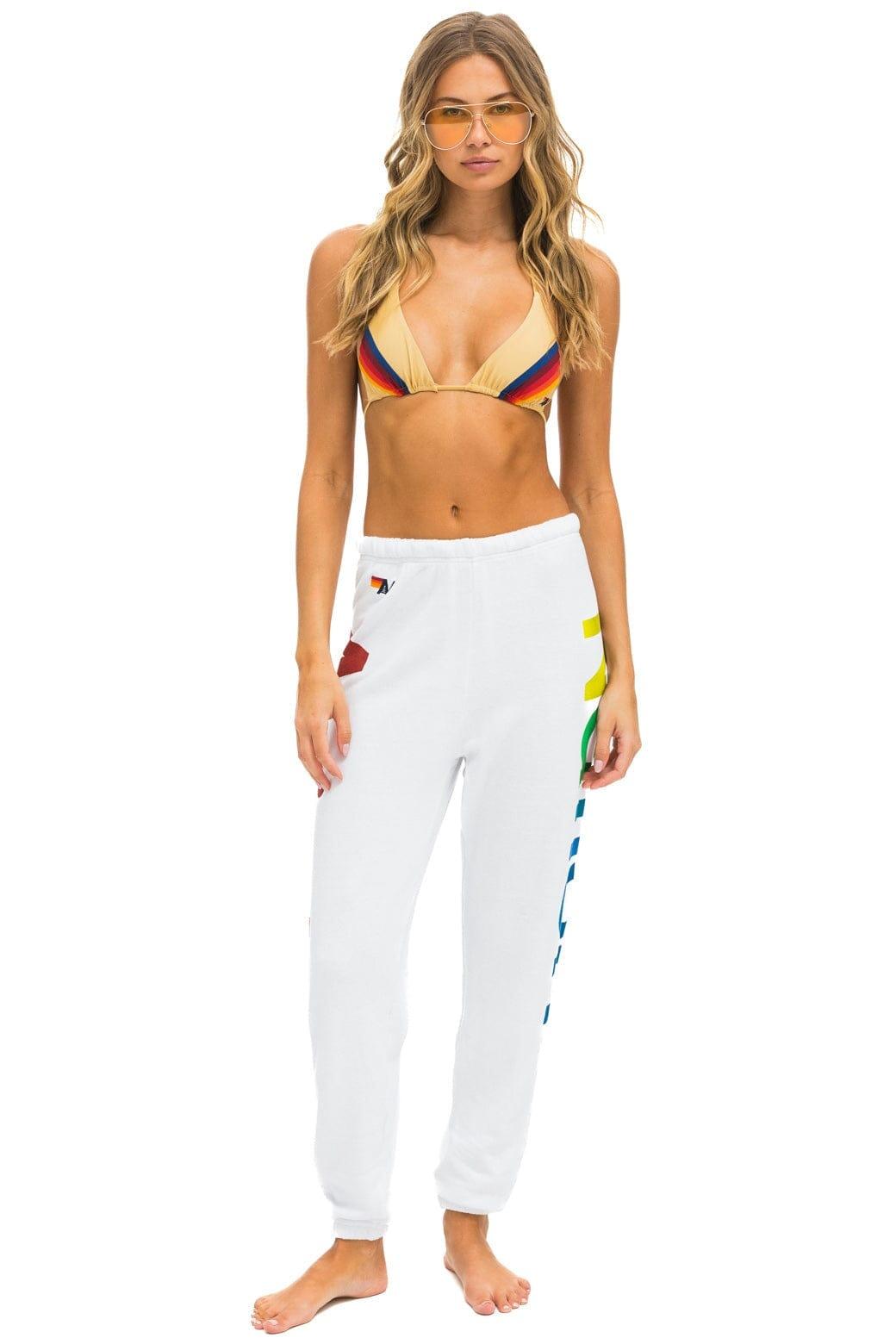 AVIATOR NATION 2 SWEATPANTS - WHITE Female Product Image