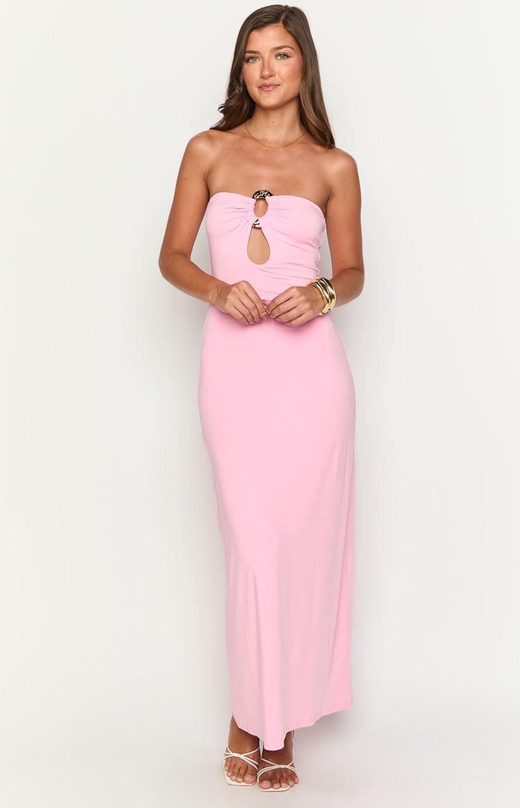 Harriet Pink Strapless Maxi Dress Baby Product Image