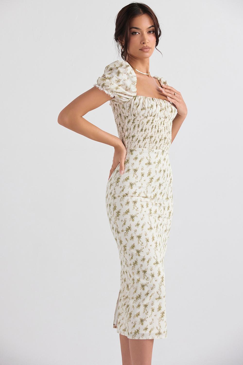 Bellucci  garden print shirred sundress Product Image