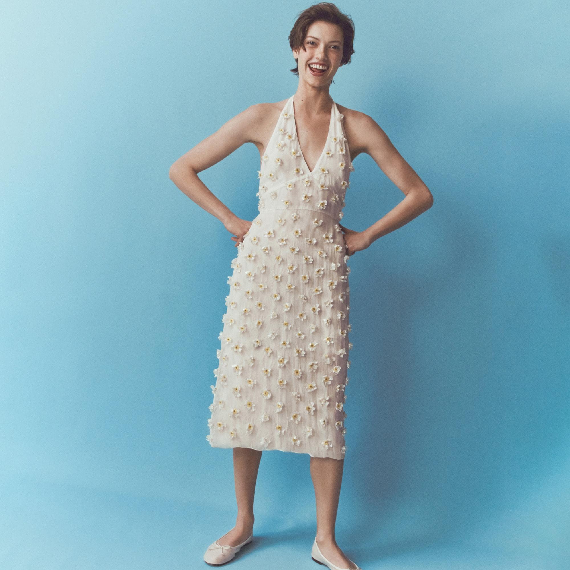 Collection embellished halter midi dress Product Image