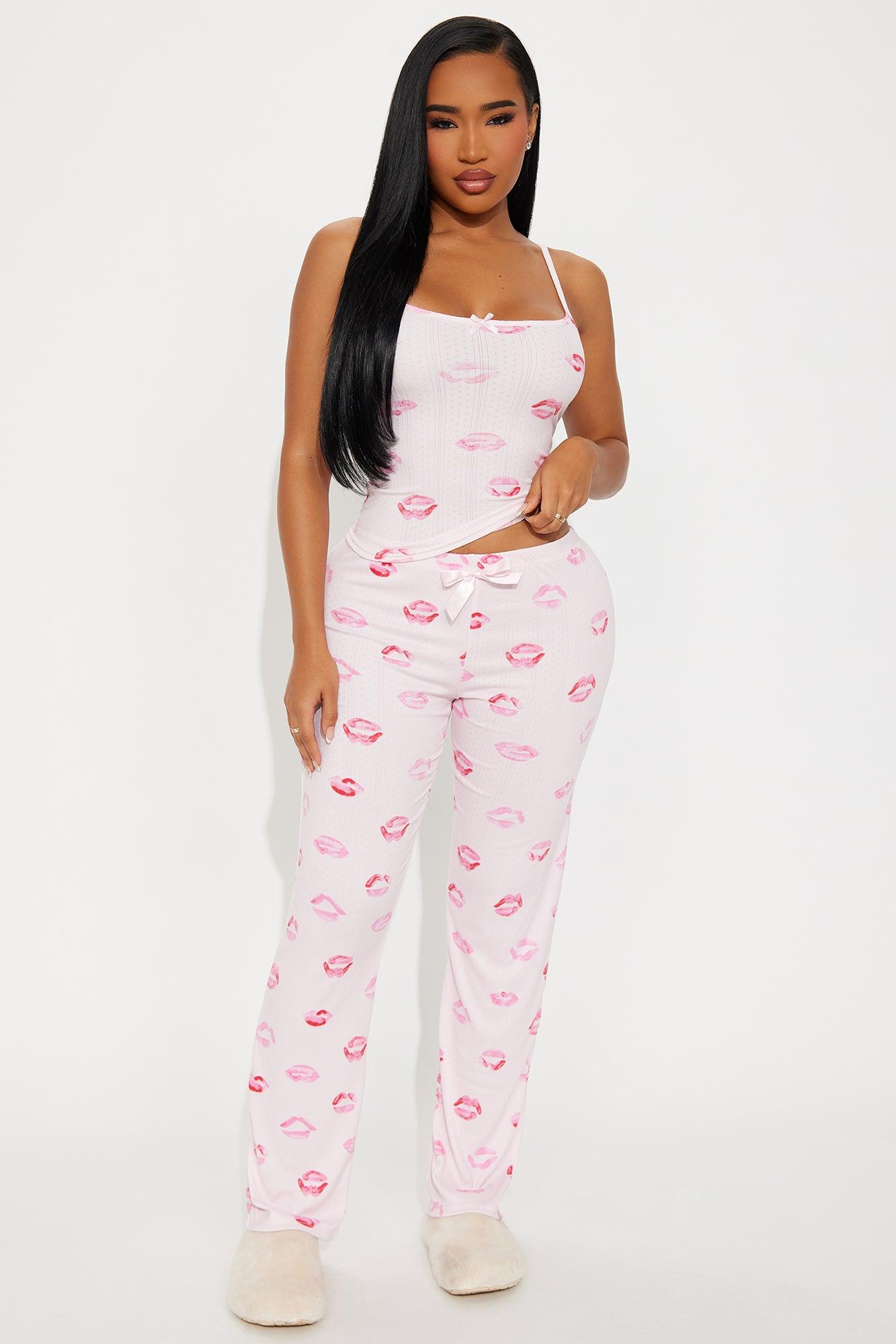 One More Kiss Cami PJ Pant Set - Pink Female Product Image