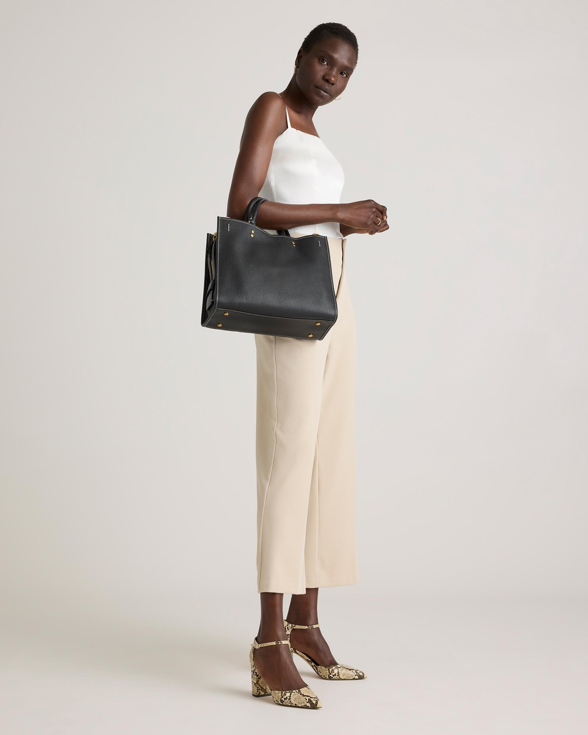 Quince | Women's Italian Leather Medium Convertible Satchel Product Image