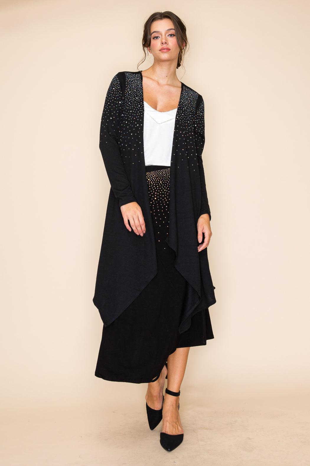 RHINESTONE SHARK BIKE RIB CARDIGAN Product Image