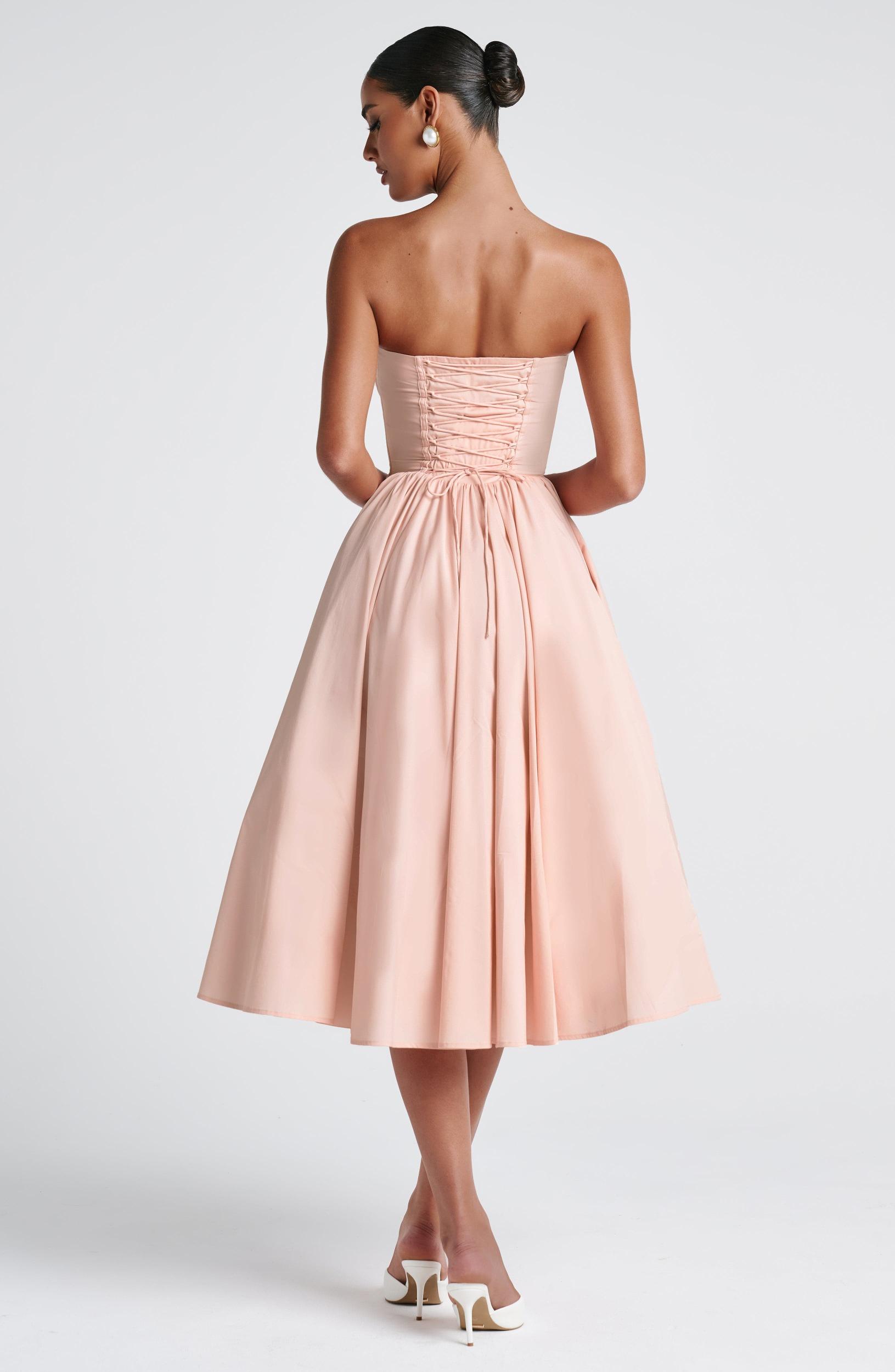 Prim Midi Dress - Soft Peach Product Image