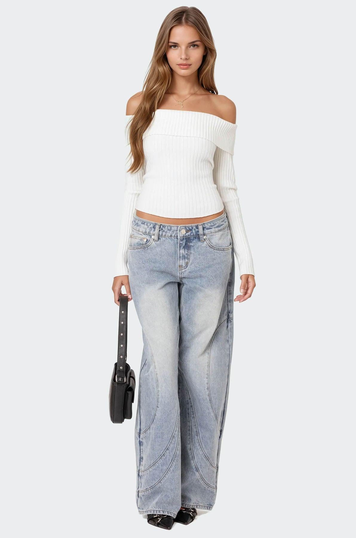 Lauren Knit Fold Over Top Product Image