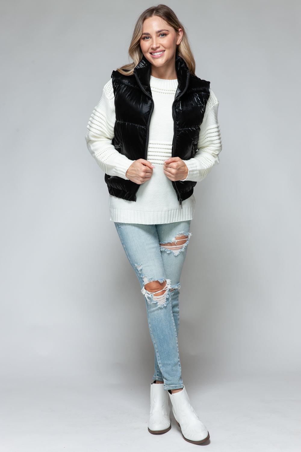 Snobbish Fine Fur Lining Quilted Vest Product Image