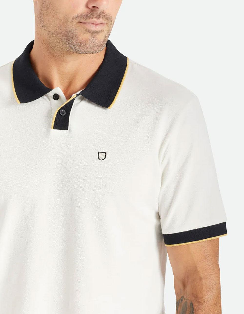 BRIXTON Proper Mens Polo Shirt - OFF WHITE Product Image