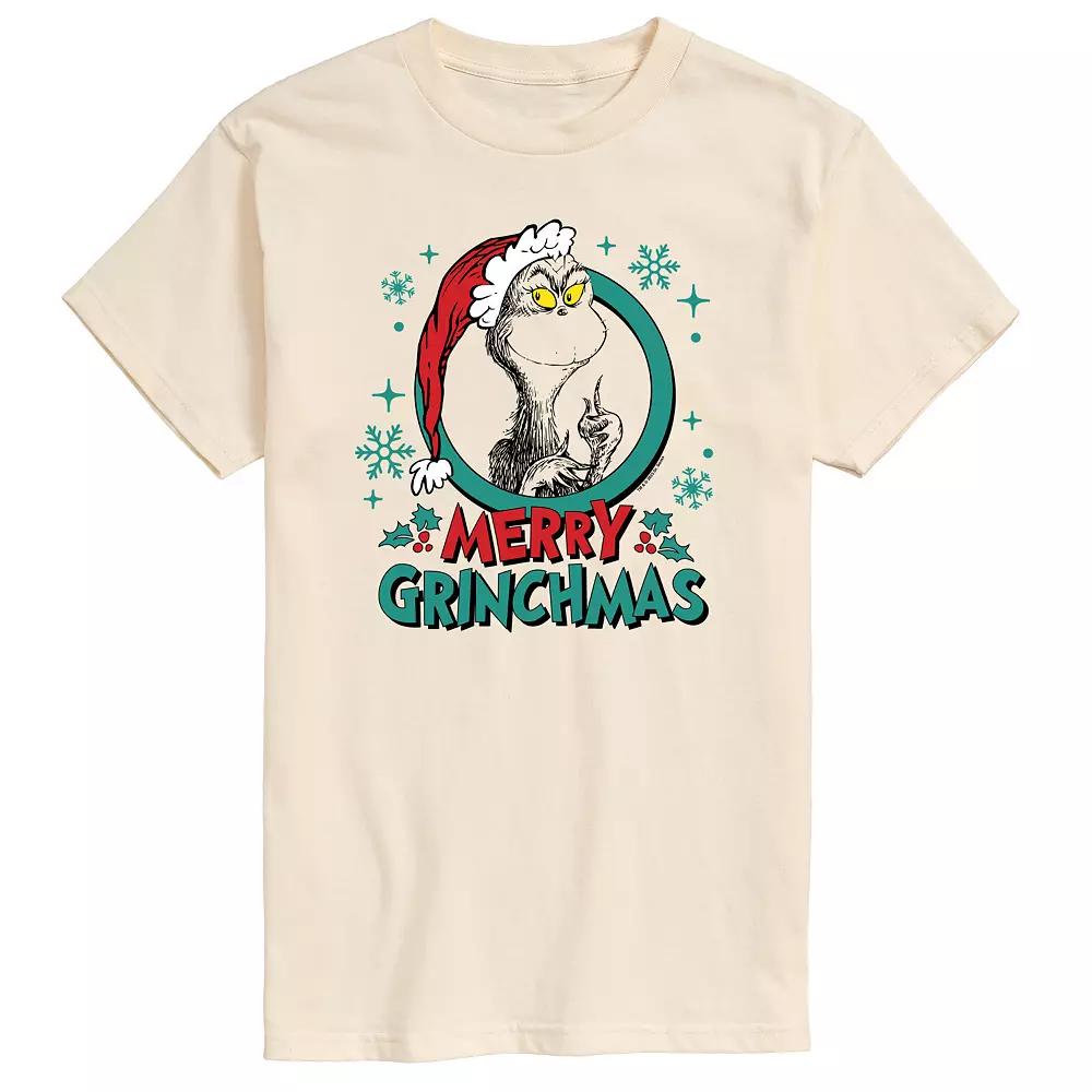 Men's Dr. Seuss The Grinch Merry Grinchmas Circle Graphic Tee,  Product Image
