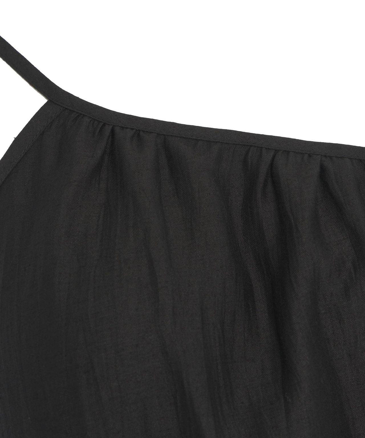 Asymmetrical maxi dress in linen Product Image