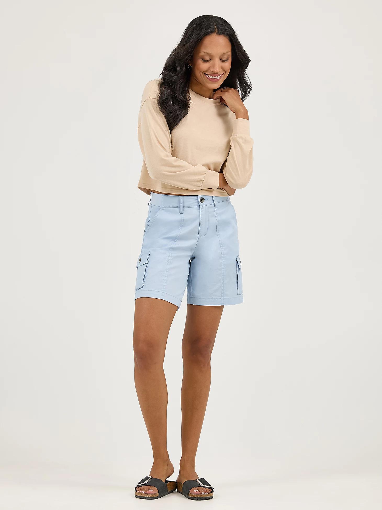 Women's Ultra Lux Comfort with Flex-to-Go Relaxed Fit Cargo Short | Women's Shorts | Lee® Product Image