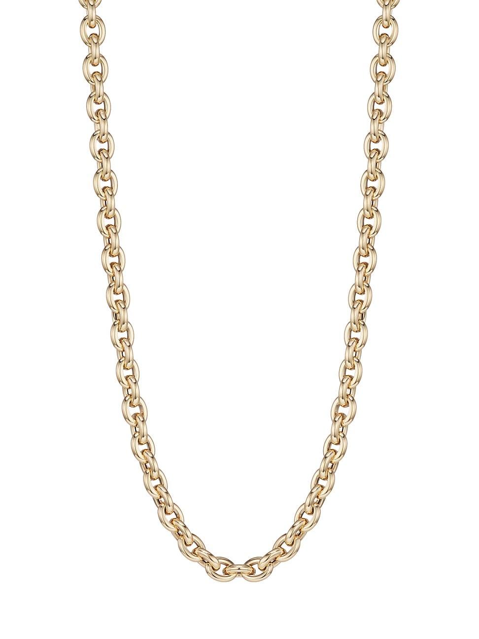 Womens 14K Gold Rolo Necklace Product Image