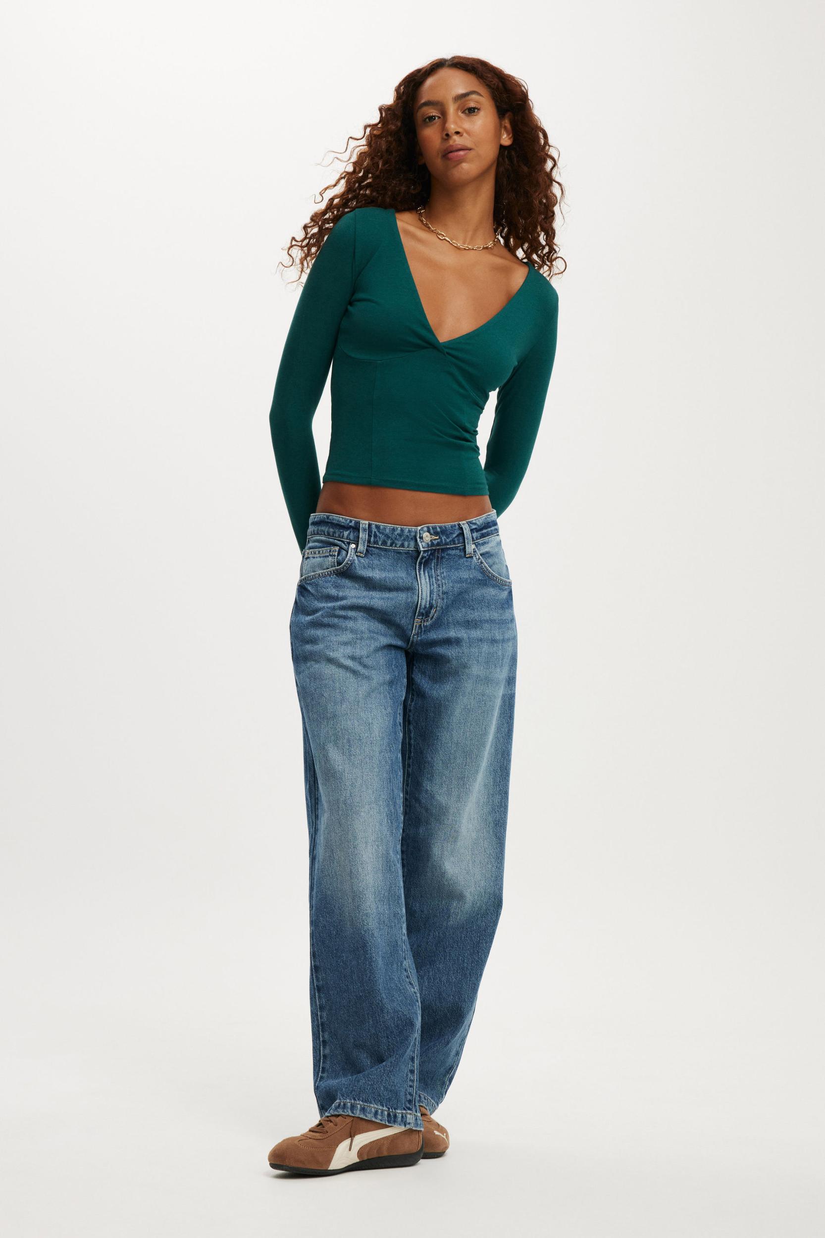 Zoey Cross Front V Neck Long Sleeve Product Image