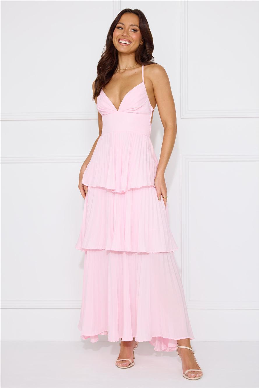 Fashionably Ever After Maxi Dress Pink Product Image
