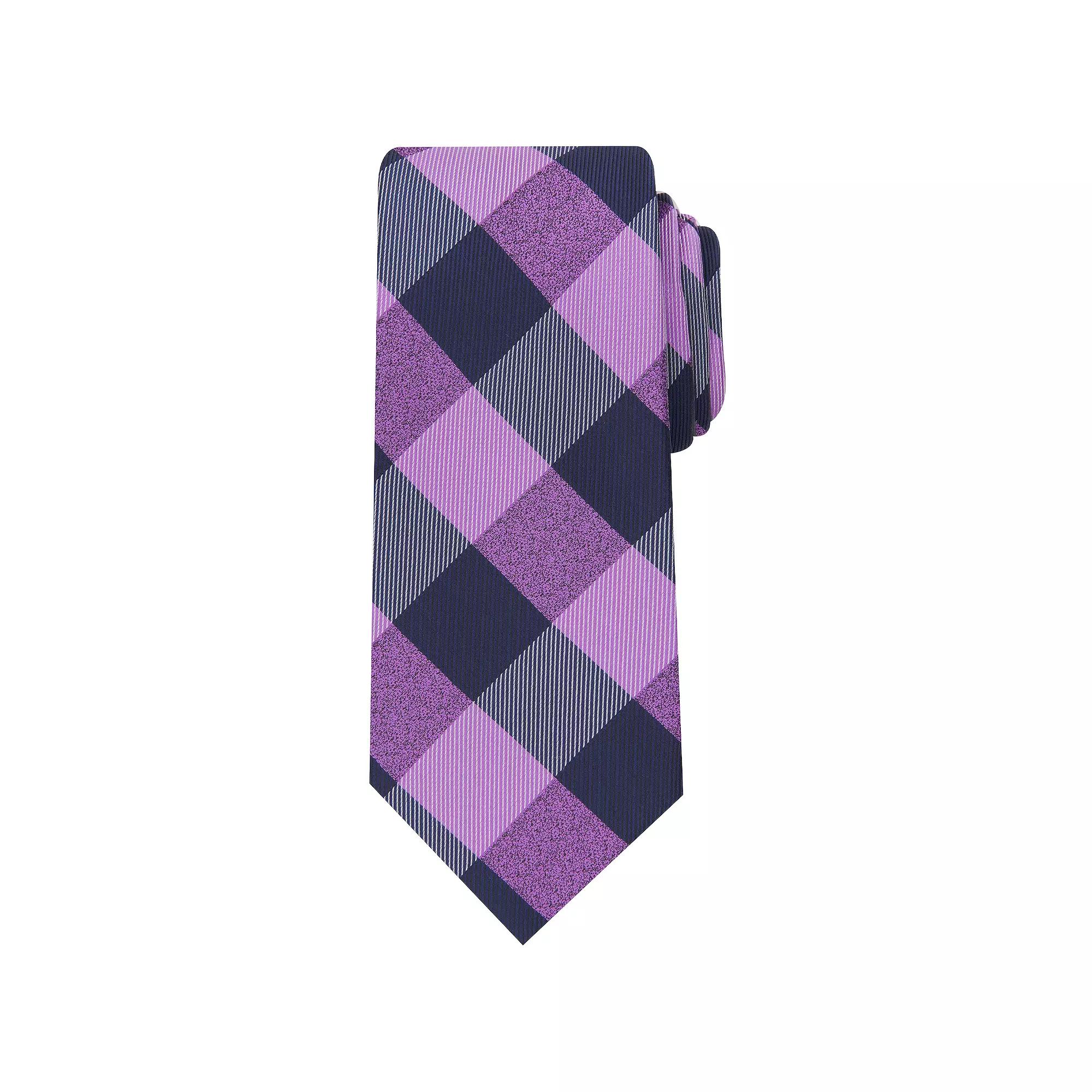 Men's Bespoke Patterned Tie, Purple Windsor Product Image