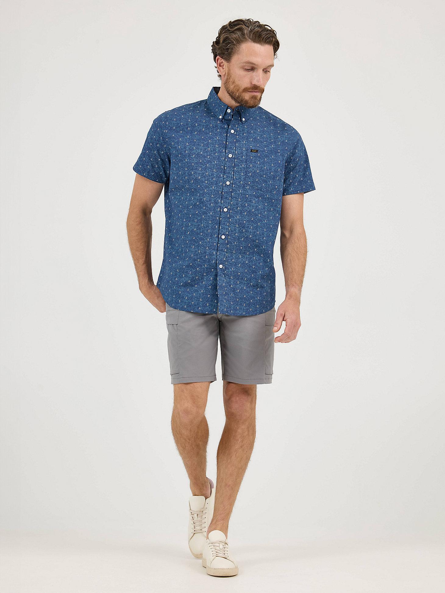 Men's Short Sleeve Textured Print Button Down Shirt | Men's Tops & Tees | Lee® Product Image