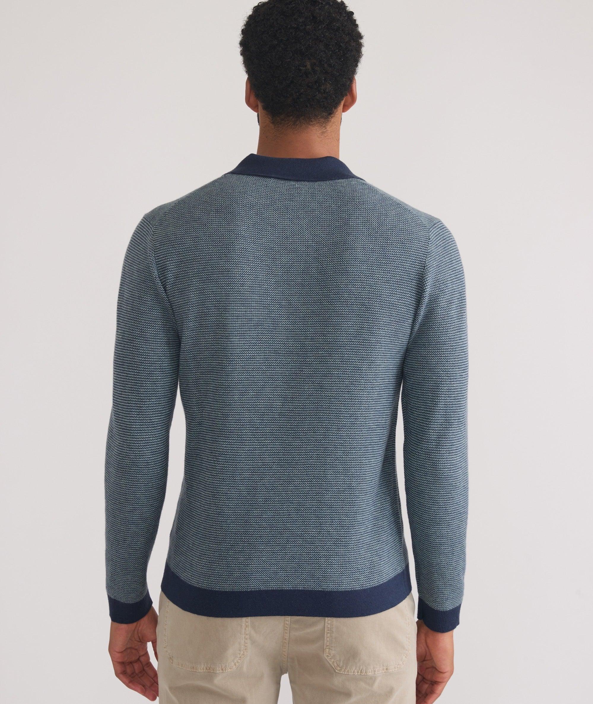 Liam Long Sleeve Sweater Polo Product Image
